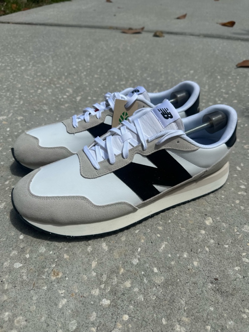 New Balance 237 Shoes Mens 17 White Black Retro MS237WB